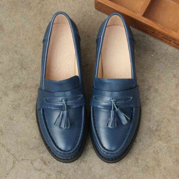 

dress shoes sapatos baixos de couro genuÃ­no para mulheres, sapatos estilo vintage azul marinho com borlas, cor marrom, feitos Ã mÃ£o 86h5, Black