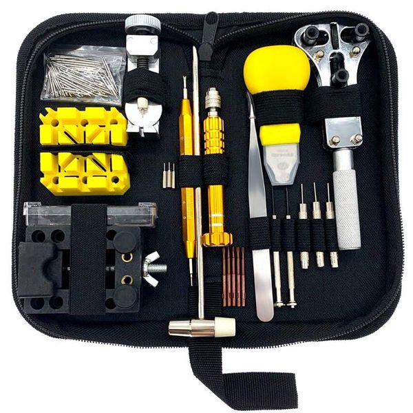 

repair tools & kits 148pcs watch tool kit link pin remover case opener spring bar horloge maker