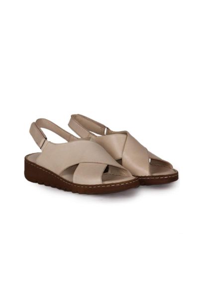 

genuine leather beige women 's slippers slc _ 19y 019, Black
