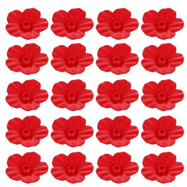 

25pcs hummingbird feeder replacement flower for use (red) watering equipments
