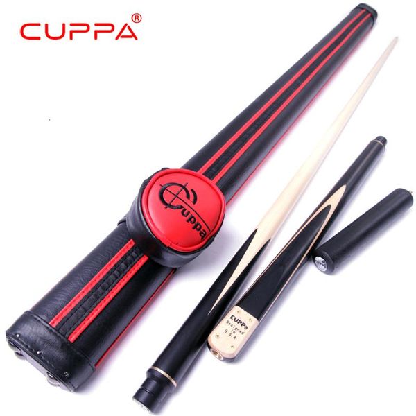 

excellent cuppa snooker handmade cue 3/4 stick with case maple billiard 9.8mm tip cues kit