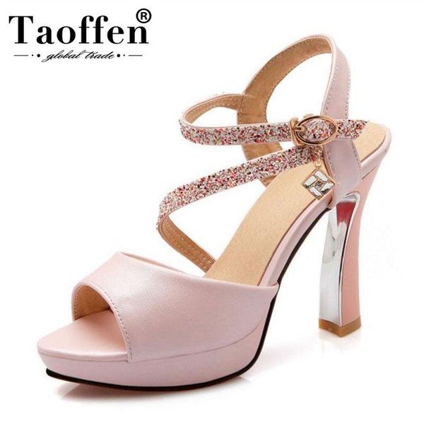 

size 33-43 women high heels sandals buckle glitters fashion platform summer shoes party wedding footwear, Black
