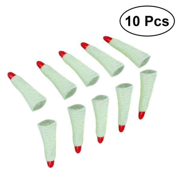 

witch fingers fake nails luminous glow-in-the-dark spooky scary witches party props costume nail art decorations, Silver;gold