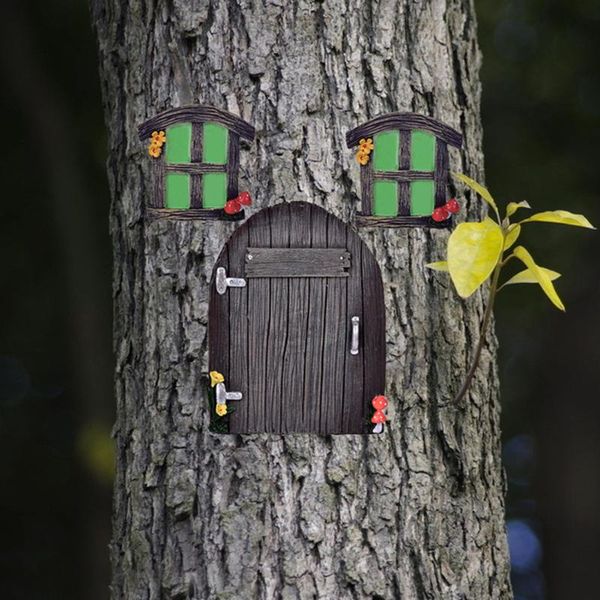 

hanging figurines outdoor resin tree gnome window door elf home ornaments for yard art garden sculpture decor decorations