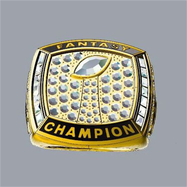 

new year dream football team champion ring men's accsori, Golden;silver