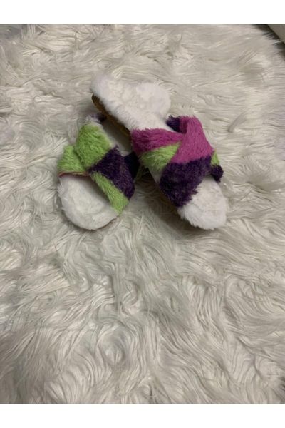 

slippers women's colorful cross home slipper season, Black