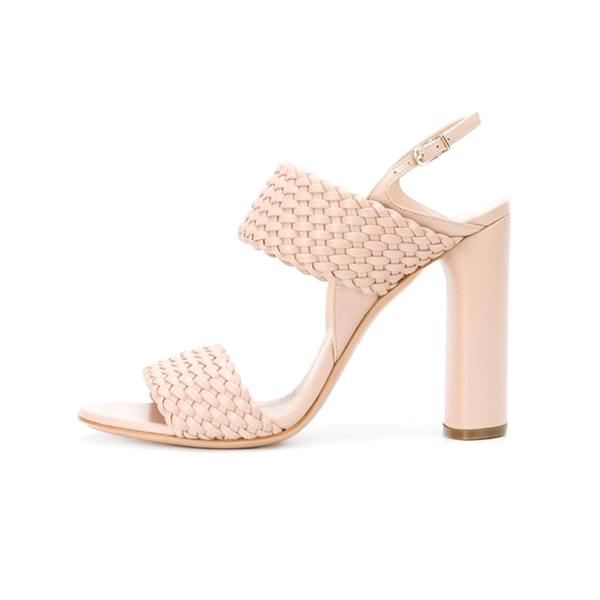 

woven high heels sandals women gladiator 9cm round heel apricot summer sweet buckle strap shipskin sandalias mujer, Black