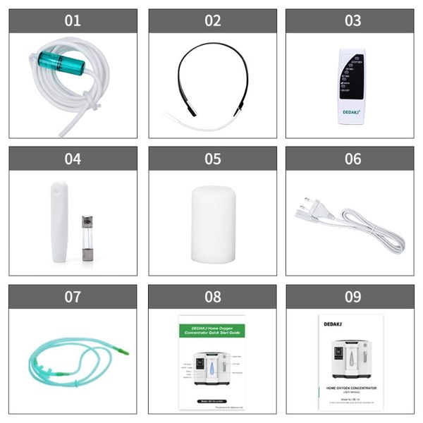 

air purifiers dedakj oxygen machine accessories inhalation tube remote control atomization suit power cord water tank mask purifier