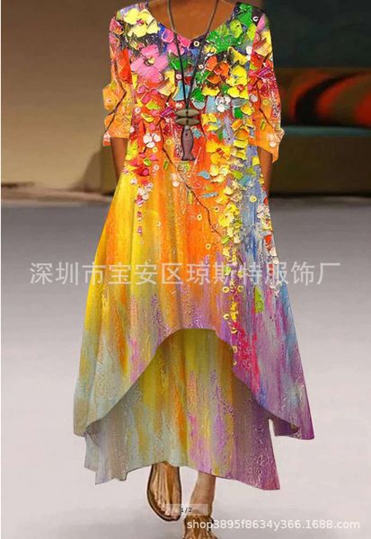 

fashion printed with long sleeves irregular, White;black