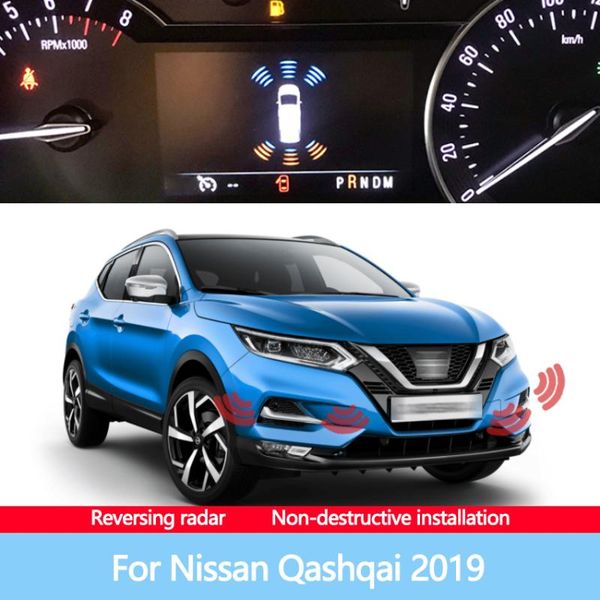 

car rear view cameras& parking sensors sensor reverse backup radar 8 probes beep show distance on display video system for qashqai 20