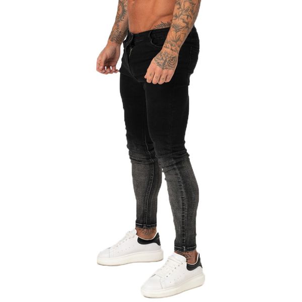 GINGTTO Hose Slim Fit Super Skinny Jeans für Herren Street Wear Hio Hop Knöchelenger Schnitt Eng am Körper Große Größe Stretc