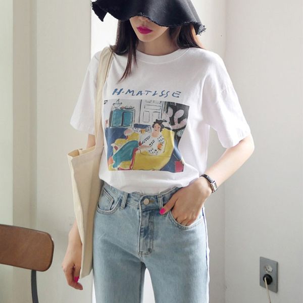 

polo ladies 2021 summer women's short-sleeved t-shirt round neck loose korean version ins harajuku net red, White