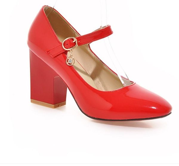 

women's shoes in spring and autumn high coarse heel square head @182, Black