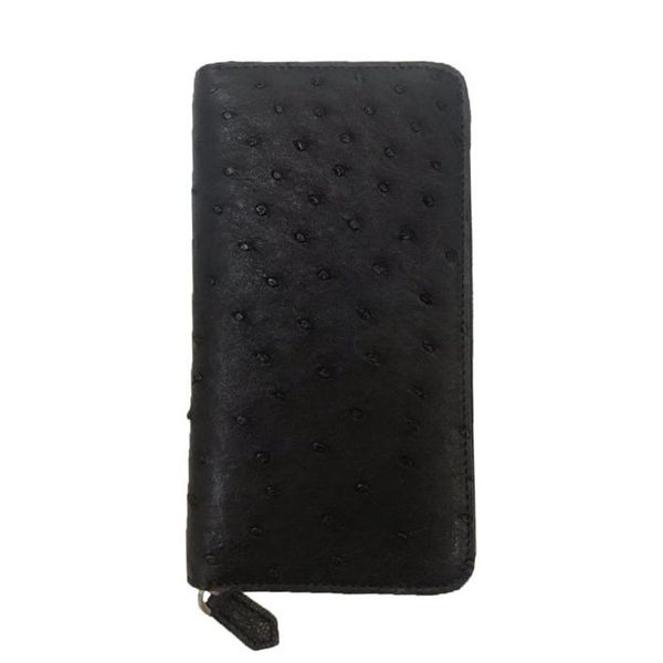 

wallets ostrich skin wallet men's leisure single handle bag real fashion for women trend business luxury purse holographic design, Red;black