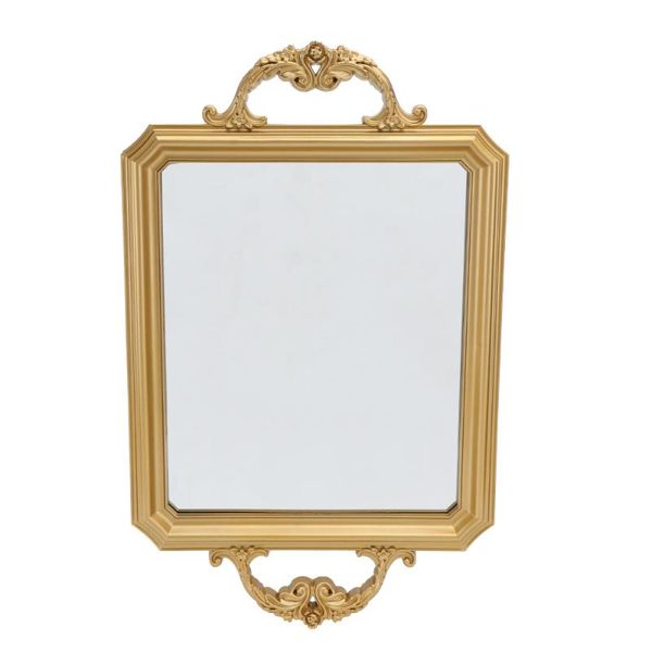 

1pc vintage cosmetics storage plate european mirror tray makeup planters & pots