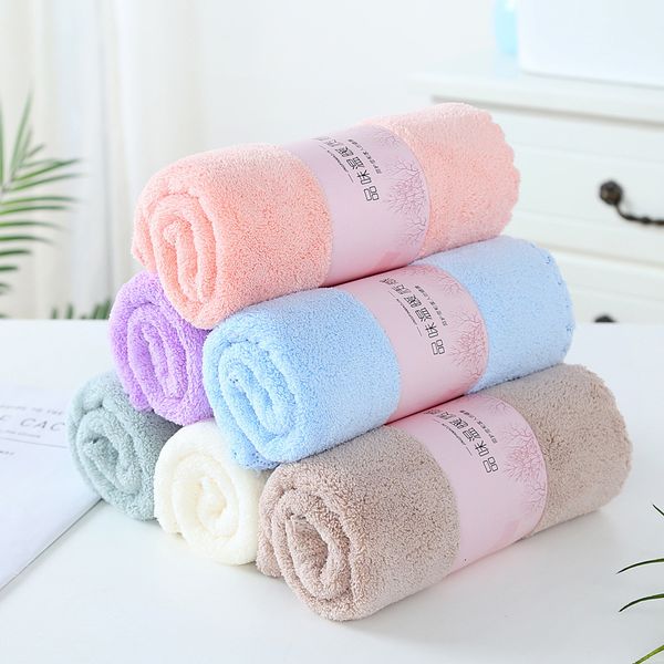 

35 * 75 gift coral veet cut towel waist seal fine packaging soft water absorbing face