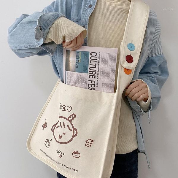 

evening bags women's shoulder shopper bag large canvas crossbody for woman cotton cloth fashion female students school big handbags