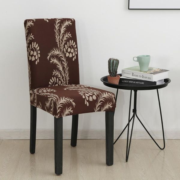 

spandex elastic printing dining chair slipcover modern removable anti-dirty kitchen seat case stretch cover for banquet covers