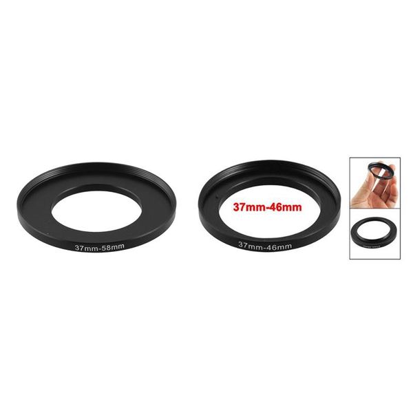 

lens adapters & mounts retail 2 pcs camera replacement metal step up filter ring adapter : 1 37mm-46mm 37