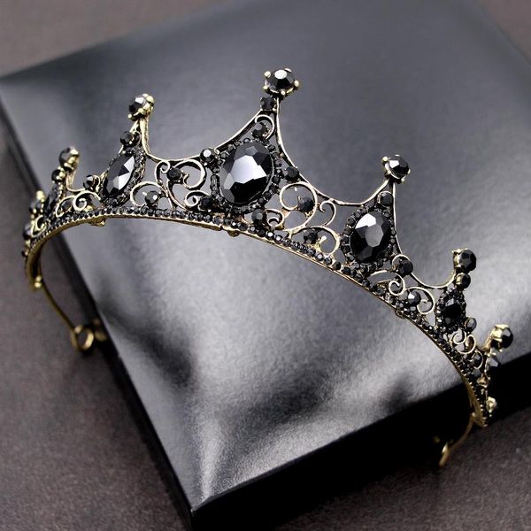 

hair clips & barrettes women's baroque crowns luxury crystal retro tiaras fashion wedding bridal accessories elegant jewelry headdress, Golden;silver