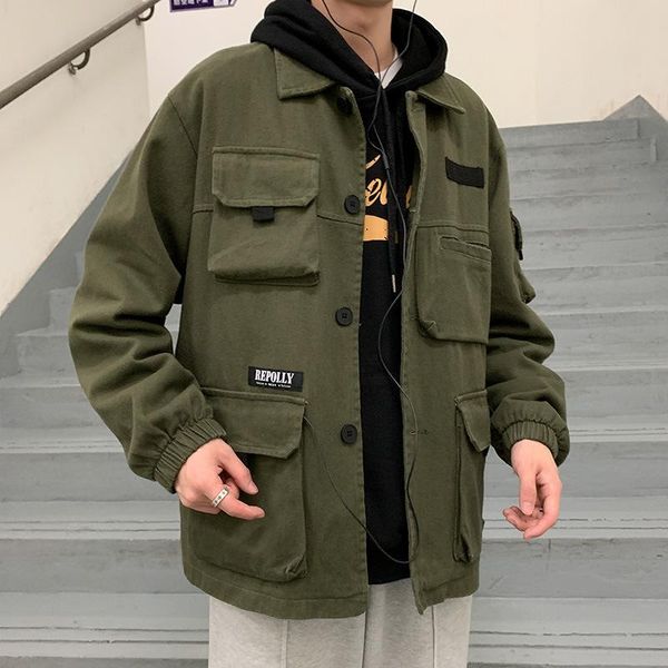 

men's jackets men coats 2021 streetwear vintage windbreaker hooded bomber fashion thin spring summer coat, Black;brown