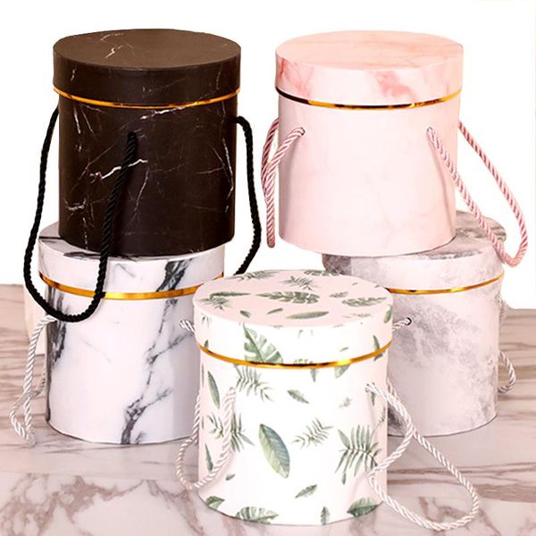 

hat boxes round floral flower packaging paper bag gift storage box florist bouquet with lid wrap