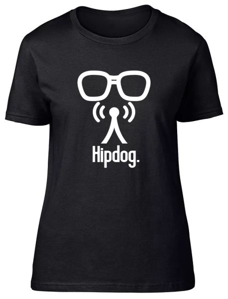 

hipdog funky womens ladies fitted t-shirt tee, White;black