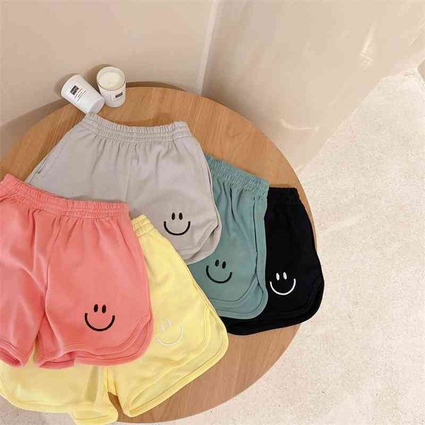 

summer arrival girls fashion candy color shorts kids smile short girl 210528, Black