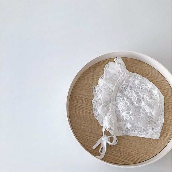 

caps & hats born pography props princess white hat lace flower sun cotton beanie bonnet for baby toddler infant dropship, Yellow
