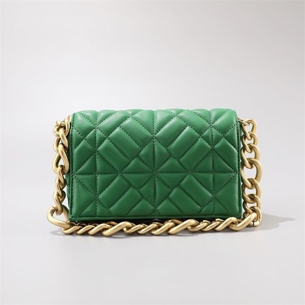 

soft pu leather chain shoulder bag brand design casual women purses and handbag green clutch tote bags for quality no tag 211026