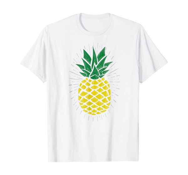 

pineapple t-shirt for women, men, and kids, White;black