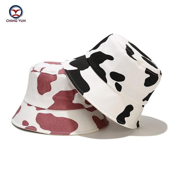 

hat spring and summer cows pattern printing literary retro leisure beach fisherman boys girls students sunshade wide brim hats, Blue;gray