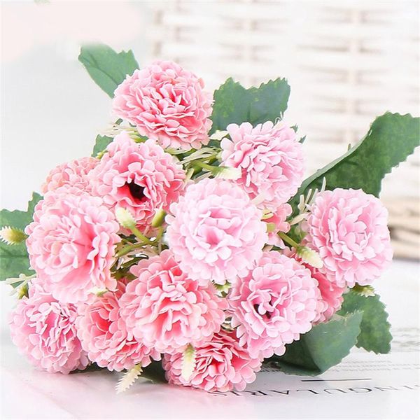 

decorative flowers & wreaths pink lilac flower bouquets silk fake decoration artificial bouquet diy home plants wedding