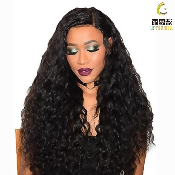 

matte high temperature cargo silk full big leather long curly hair wig head cover, Black