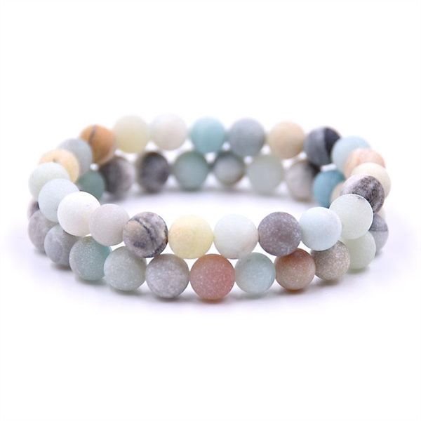 

beaded, strands kangkang 8mm/10mm charm amazon scrub bead bracelet for women&men handmade classic bracelets jewelry 2021, Black