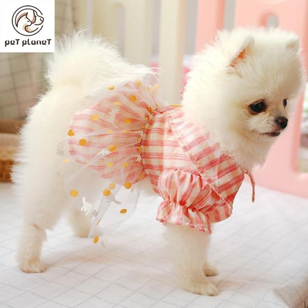 

pet dog rose gauze dress skirt puppy princess clothes clothing apparel