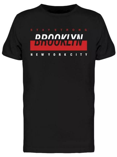 

Brooklyn Stay Strong Tee Men's -Image by Shutterstock, White;black