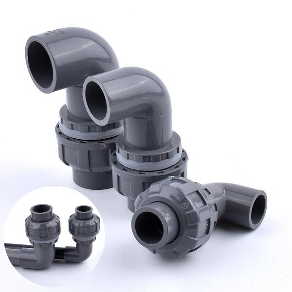 

watering equipments 2~10pcs 20/25/32/40/50mm pvc upper and lower water elbow garden irrigation fish tank drain aquarium quick connector fitt