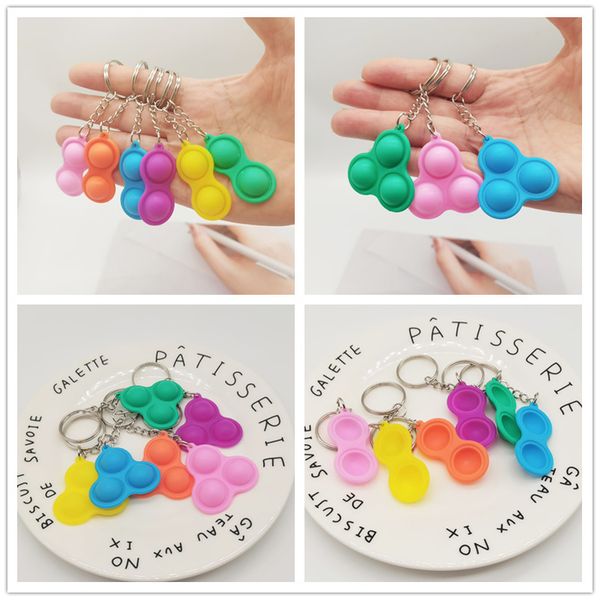 

tik tok push poppers fidget pops toy simple keychain key ring finger bubble popper sensory squeeze toys pendants squeezy vent balls anti anx