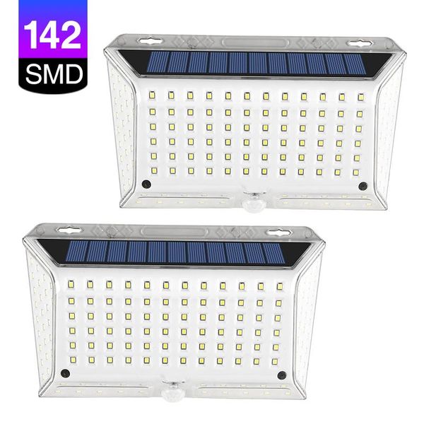 

solar lamps light outdoor 142led human body induction lamp garden lawn wall street waterproof drop