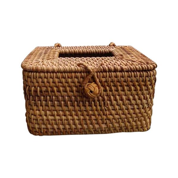 

tissue boxes & napkins el deskjapanese style cover roll holder home decoration round square toilet paper rattan vine box office dispense