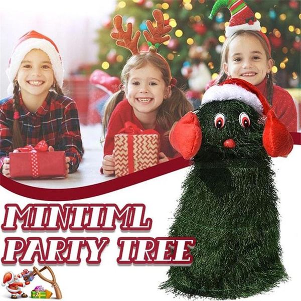

christmas decorations party tree electric toy dancing rotating music in a santa hat din889