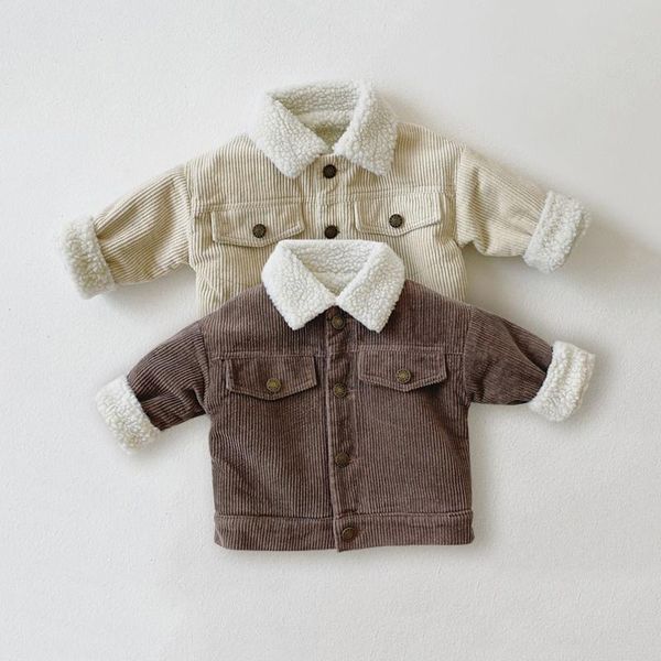 

jackets baby girls boy jacket thicken warm lamb wool kids coat autumn winter spring toddler outerwear clothing for, Blue;gray