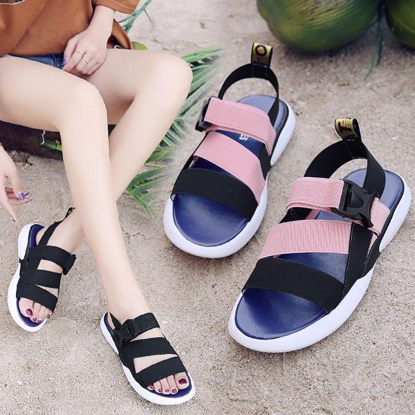 

summer fashion platform sandal 2021 flat with solid open toe women sandals shallow designer shoes, Black