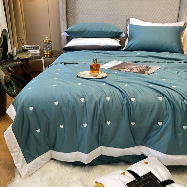 

four piece machine washable single ice silk air conditioner quilt double summer thin