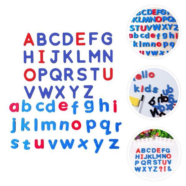 Brand: SmartKidz
Type: Alphabet Magnets Set
Specs: 2 Sets/52pcs, Preschool Learning Toys
Keywords: Decorative Objects & Figurines, Simple Design
Key Points: Teach ABCs, Improve Spelling Skills, Fun Playtime
Features: Magnetic Backing, Durable Materials
Sc