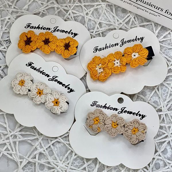 Fermagli per capelli Barrettes 2021 Clip di arrivo Little Chrysanthemum Girl Simple Catch Accessori Regalo per bambini