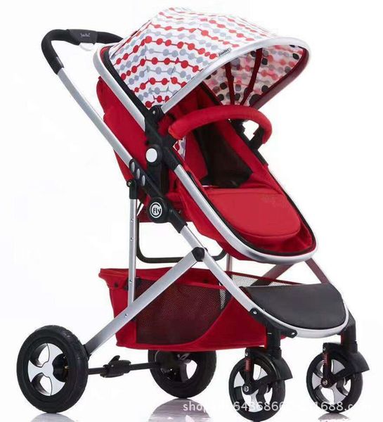 

four-wheeled portable baby folding cart sits on the baby, and born child pushes umbrella in both directions stroller parts & accessories