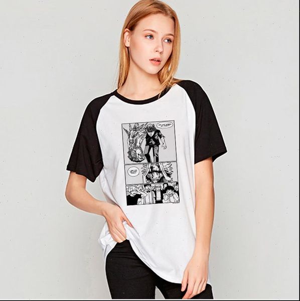 

boku no hero academia womens t shirt my cosplay male casual print short sleeve women summer, White