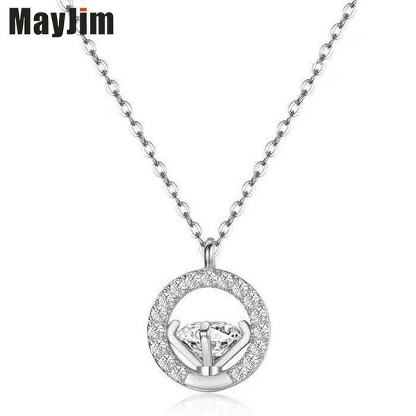 

pendant necklaces korean fashion sweet personality womens necklace copper-plated gold ol one zircon, Silver